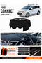 Ford Tourneo Connect (2013-2020) Compatible Dashboard Cover, Dashboard Case - Black-Beige - Fo018