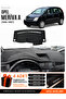 Opel Meriva a (2003-2010) Compatible Glove Box Protection, Glove Box Cover, Glove Box Case - Black-Grey - Op012
