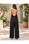 Black Color Thin Straps Casual Jumpsuit - 4