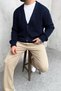 Buttoned Men's V-Neck Knitwear Cardigan - 3
