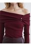 Design Kayık Yaka Women's Knitwear Sweater - 2