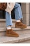 Women's Tan Suede Thick Soled Platform Winter Boots