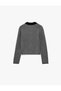 Buttoned Long Sleeve Contrast Polo Collar Knitwear Cardigan with Pockets - 6