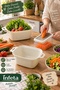 2-Piece 4 Lt Bowl with Strainer and Handle, Grater Set with Container, Kitchen Preparation Set - 3