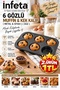 6-Cavity Black Metal Muffin Cake Mold Flat Bottom Baking Tray Cupcake Mold