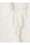 Two Mt Shop Quality Lcw Vision Ecru Plain V-Neck Long Sleeve Women's Blouse - 6