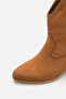 Alba Women's Tan Suede Short Heel Cowboy Boots A030-K722 - 4