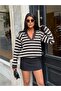 Women's Lace Collared Knitwear Sweater - 4
