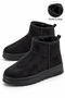 Jina Fur Inside Thick Sole Half Women's Boots Black - 4
