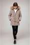 Girl's Mink Color Thick Waist Drawstring Furry Fleece Lined Winter Coat - 2