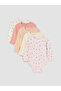 Rmz Gi̇yi̇m Farkiyla Zero Roba Collar Baby Girl Snap Fastener Bodysuit - 2