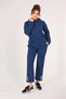 Akana Women's Gold Button Detailed Shirred 3 Thread Tracksuit Set – Two Piece Bottom Top Set - 6