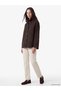 Nevavm Farkıyla Lcw Everyday Brown Denim Look Straight Loose & Baggy Women's Jean Jacket - 2