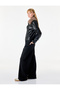 Faux Fur Collar Long Sleeve Zipper Pocket Crop Leather Look Jacket - 3