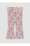 Ecru Floral Patterned Baby Girl Spanish Leggings - 4