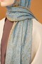 Lorena-Riva Shawl Tencel Guipure Pattern Green Brown - 4