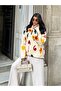 Women's Patterned Zippered Plush Sweatshirt - 7