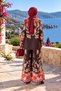 Floral Patterned Linen Hijab Double Set (Shirt & Pants) - 25041 - 2