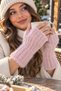 Soft Textured Fingerless Winter Gloves - Plush Furry Half-Cut Model - 3