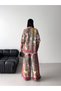 Floral Patterned Linen Hijab Double Set (Shirt & Pants) - 25041 - 6