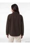 Nevavm Farkıyla Lcw Everyday Brown Denim Look Straight Loose & Baggy Women's Jean Jacket - 4