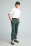 100% Cotton Oversize Printed Dark Green Boys' Sweatpants H5731A8/Gn536