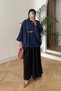 Belted Single Button Detailed Oversize Women's Winter Modest Poncho - 8