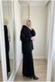 Women's Silvery Turtleneck Knitwear Tunic Long Skirt Two-Piece Set - 3