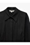 Buttoned Cotton Long Sleeve Classic Collar Poplin Pleated Shirt - 5