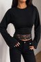 Beli Lace Detailed Fitted Wide Sleeve Blouse - 2