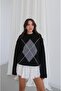 Black Elva Baklava Patterned Sweater