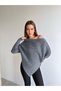 Women's Boat Neck Off-Shoulder Oversize Knitwear Sweater