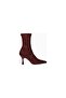 Studio Maverick 90 Nappa Leather Square Toe, Elastic Back Victorian Heeled Ankle Boots