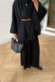 Belted Single Button Detailed Oversize Women's Winter Modest Poncho - 8