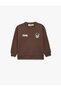 Long Sleeve Crew Neck Licensed Sweatshirt with Tasmanian Devil Print on the Back - 4