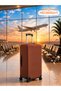Luggage Cover Suitcase Cover Lycra Flexible Fabric and Durable Luggage Cover Brown-Vk26 - 8