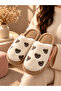 Women's Plush Teddy Bear Patterned Winter House Slippers Soft and Warm Comfortable House Slippers
