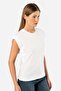 Women's padded look relaxed fit t-shirt, 100% cotton