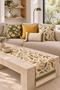 Pera Digital Printing 5-Piece Floral Green Yellow Beige Throw Pillow Cover and Runner Set Floral Modern Patterned Decorative Set Double-Sided with Hidden Zipper 4-Piece Throw Pillow Covers 1-Piece Runner - 6