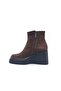 Genuine Suede Leather Padded Sole Brown Women's Boots - 3