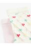 Cotton Heart Patterned 2-Piece Sock Set - 3