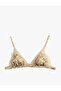 Non-Wired, Unpadded, Lace-Patterned Satin Bra