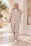 Women's Zippered Wide Leg Two-Piece Tracksuit Set - 2