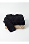 Alita City Lcw Everyday Black Plush Plaid Midi Women's Cardigan with a Difference - 3