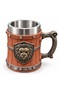 3D Medieval Design Decorative Mug with Lion Figure and Stainless Steel Inner Chamber 12X9 cm - 2
