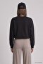 Elastic Waist Crop Sweatshirt - 4
