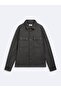 Regular Fit Grey Coat with Pocket Detail - 2