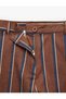 Buttoned Regular Waist Balloon Fit Barrel Striped Trousers with Pockets - 4