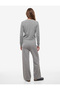 Buttoned Crew Neck Long Sleeve Relaxed Fit Knitwear Pajama Top - 4