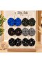 Set of 10 Colorful Scrunchie Hair Clips – Ruffled Fabric Elastic Hair Clips - 2